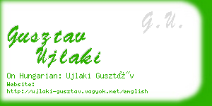 gusztav ujlaki business card